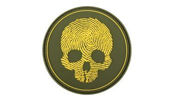 101 Inc. - Naszywka 3D - Fingerprint Skull - Żółty