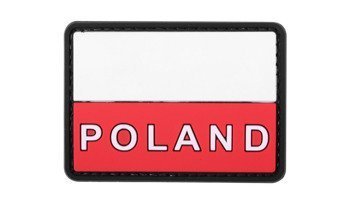 4TAC - Naszywka 3D - Flaga Polski Napis - Kolor