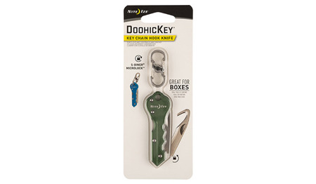 Nite Ize - DoohicKey Key Chain Hook Knife - Oliwkowy - KMTC-08-R7