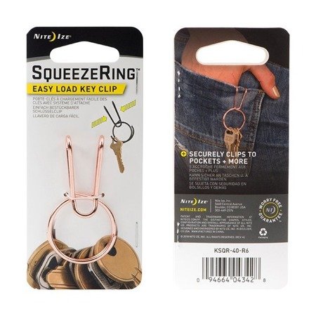 Nite Ize - SqueezeRing™ Easy Load Key Clip - Miedziany - KSQR-40-R6