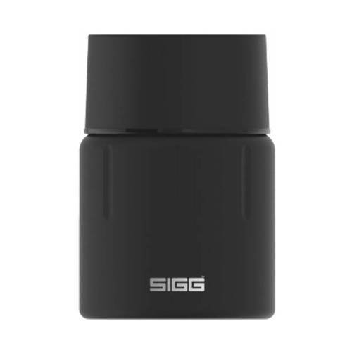 SIGG - Termos na żywność z miską i sporkiem Gemstone Obsidian Food Jar - 0.5 L - Czarny - 8733.90